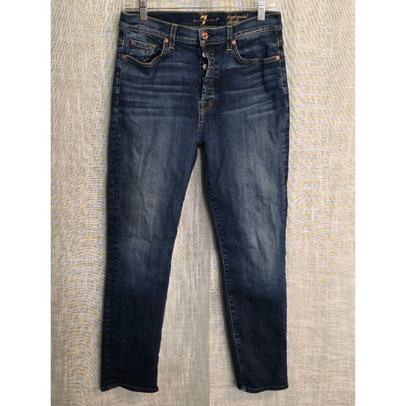 Women's 7 For All‎ Mankind Jeans Size 29 Blue - Picture 1 of 15
